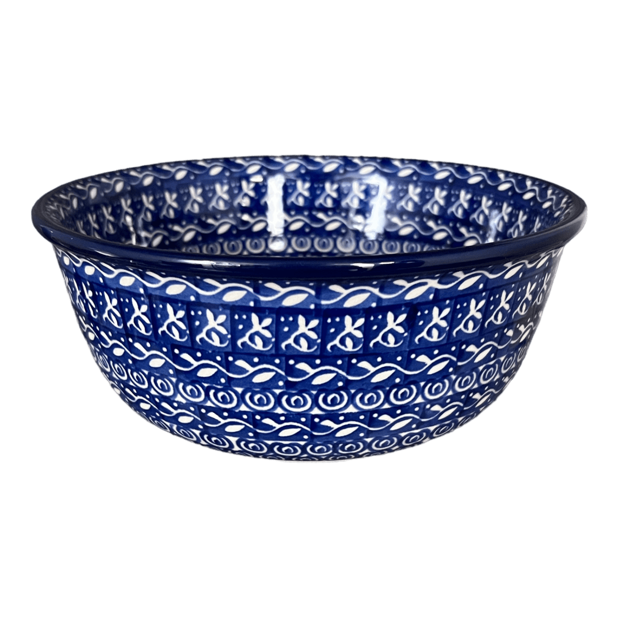 Bowl, Round, 7.75" in "Wavy Blues" by Ceramika Artystyczna | A211-905X