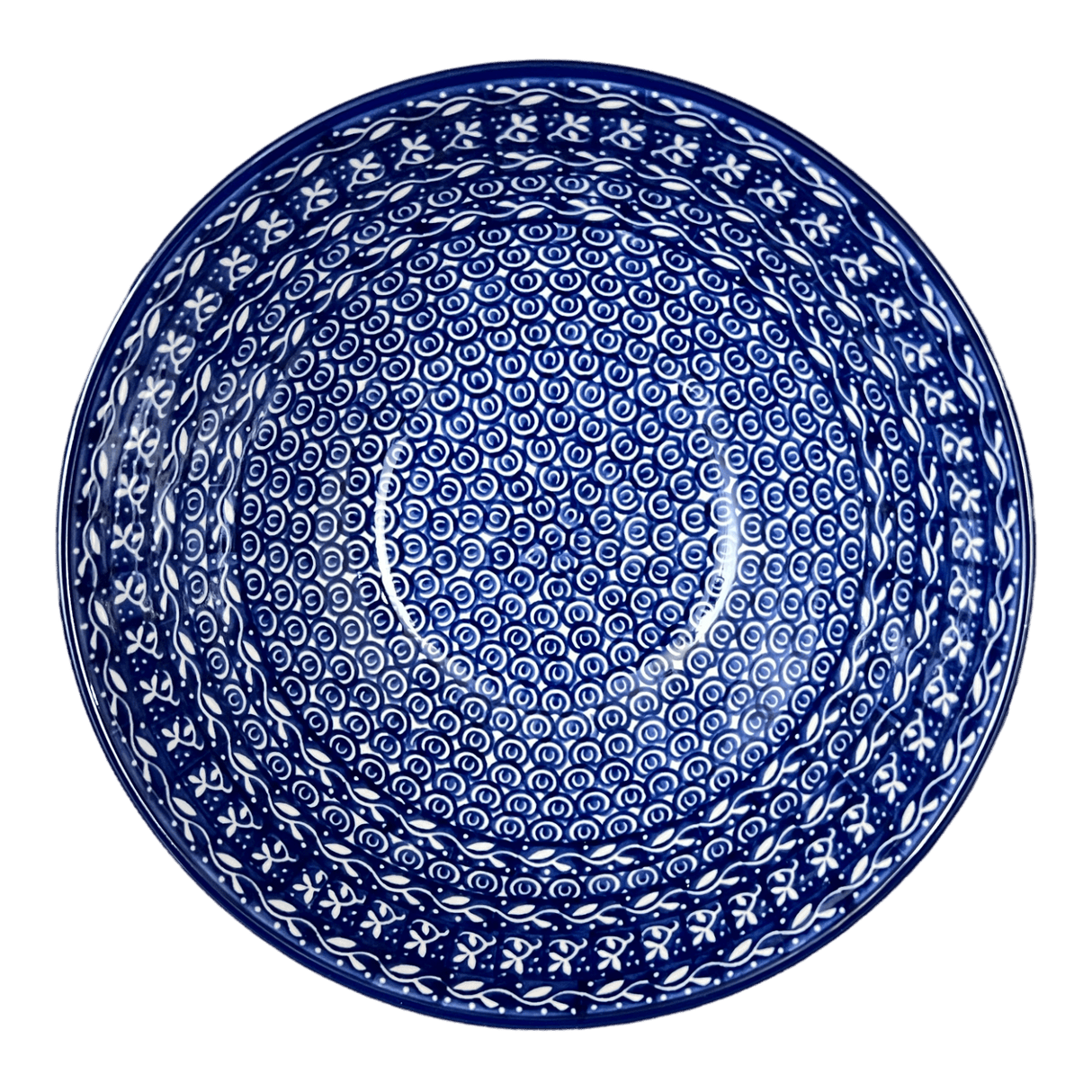 Bowl, Round, 7.75" in "Wavy Blues" by Ceramika Artystyczna | A211-905X