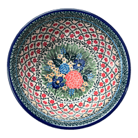 A picture of a Polish Pottery C.A. 7.75" Bowl (Garden Trellis) | A211-U2123 as shown at PolishPotteryOutlet.com/products/7-75-bowl-garden-trellis-a211-u2123