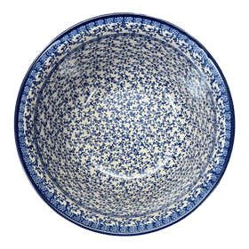 Polish Pottery CA 12.5" Bowl (Blue Vines) | A213-1824X Additional Image at PolishPotteryOutlet.com