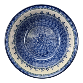 Polish Pottery C.A. 12.5" Bowl (Waving Tulips) | A213-1825X Additional Image at PolishPotteryOutlet.com