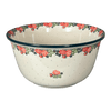 Polish Pottery CA 12.5" Bowl (Classic Rose) | A213-2120Q at PolishPotteryOutlet.com