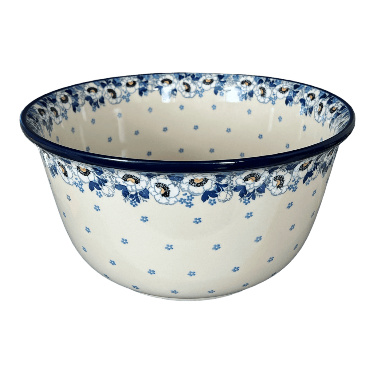 Bowl, Round, 12.5" in "Snow White Anemone" by Ceramika Artystyczna | A213-2222X