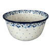 Polish Pottery CA 12.5" Bowl (Snow White Anemone) | A213-2222X at PolishPotteryOutlet.com
