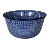 Polish Pottery CA 12.5" Bowl (Wavy Blues) | A213-905X at PolishPotteryOutlet.com