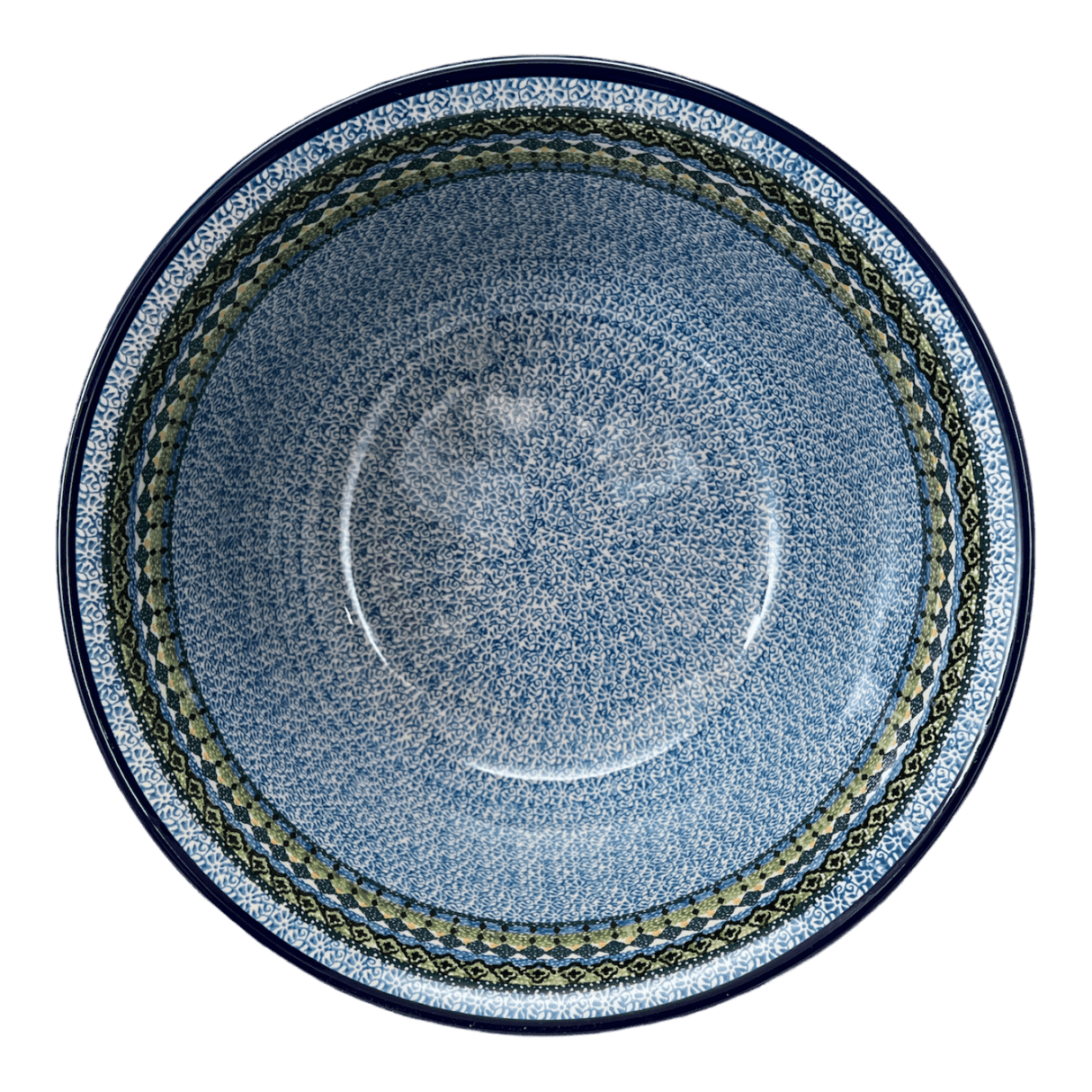 Bowl, Round, 12.5" in "Aztec Blues" by Ceramika Artystyczna | A213-U4428