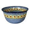 Polish Pottery CA 12.5" Bowl (Sunflowers) | A213-U4739 at PolishPotteryOutlet.com
