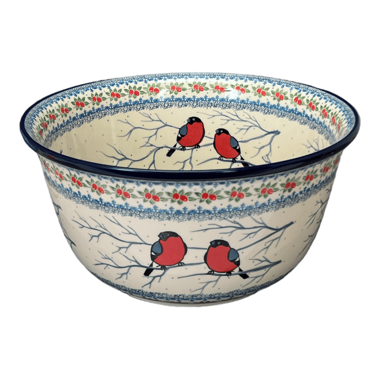 Bowl, Round, 12.5" in "Bullfinch Berries" by Ceramika Artystyczna | A213-U4917