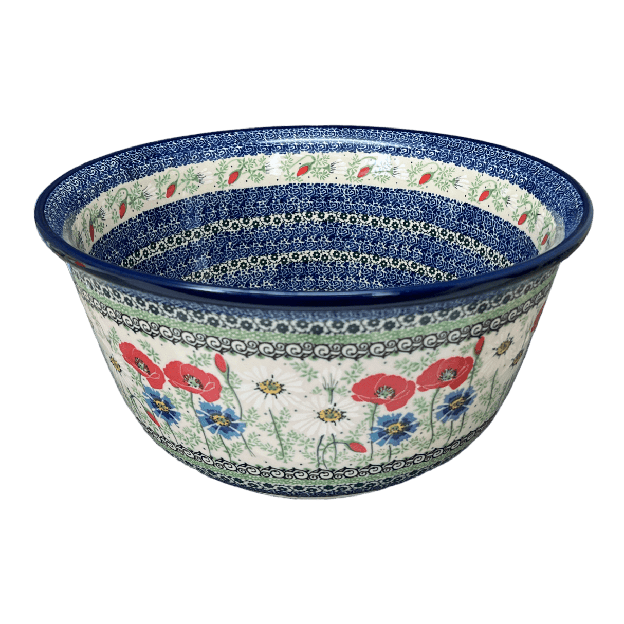 Bowl, Round, 12.5" in "Perennial Bouquet" by Ceramika Artystyczna | A213-U4968