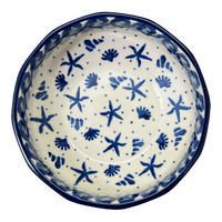 A picture of a Polish Pottery 5" Multiangular Bowl (Walk on the Beach) | A221-1016X as shown at PolishPotteryOutlet.com/products/5-multiangular-bowl-walk-on-the-beach-a221-1016x