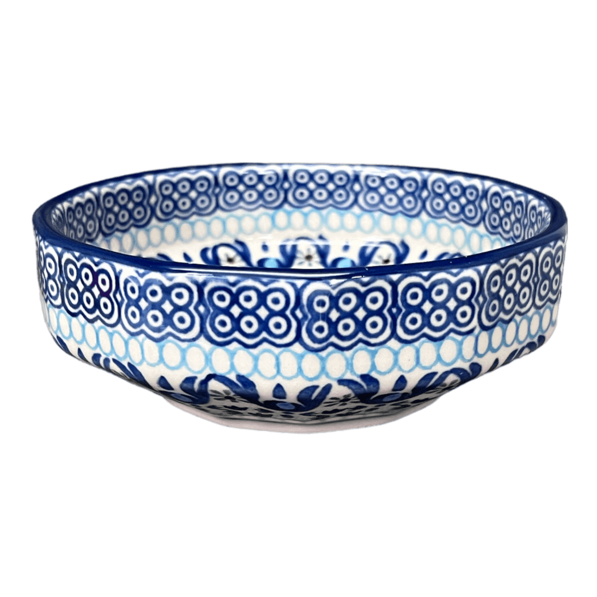 Bowl, Multiangular, 5" in "Blue Ribbon" by Ceramika Artystyczna | A221-1026X