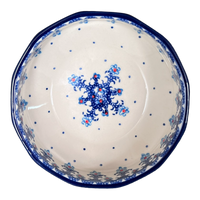 A picture of a Polish Pottery 5" Multiangular Bowl (Royal Lace) | A221-1146X as shown at PolishPotteryOutlet.com/products/5-multiangular-bowl-royal-lace-a221-1146x