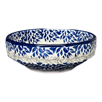 A picture of a Polish Pottery C.A. Multangular Bowl (Red Aster) | A221-1435X as shown at PolishPotteryOutlet.com/products/5-multiangular-bowl-red-aster-a221-1435x