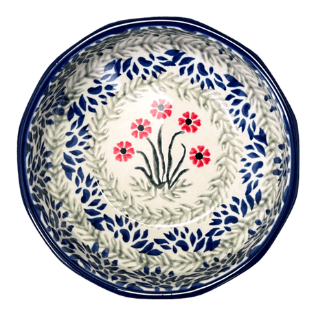 Bowl, Multiangular, 5" in "Red Aster" by Ceramika Artystyczna | A221-1435X