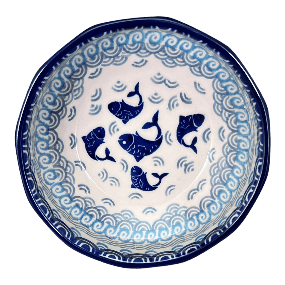 Bowl, Multiangular, 5" in "Koi Pond" by Ceramika Artystyczna | A221-2372X