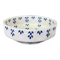 A picture of a Polish Pottery CA Multangular Bowl (Frosty Branches) | A221-2400X as shown at PolishPotteryOutlet.com/products/5-multiangular-bowl-frosty-branches-a221-2400x