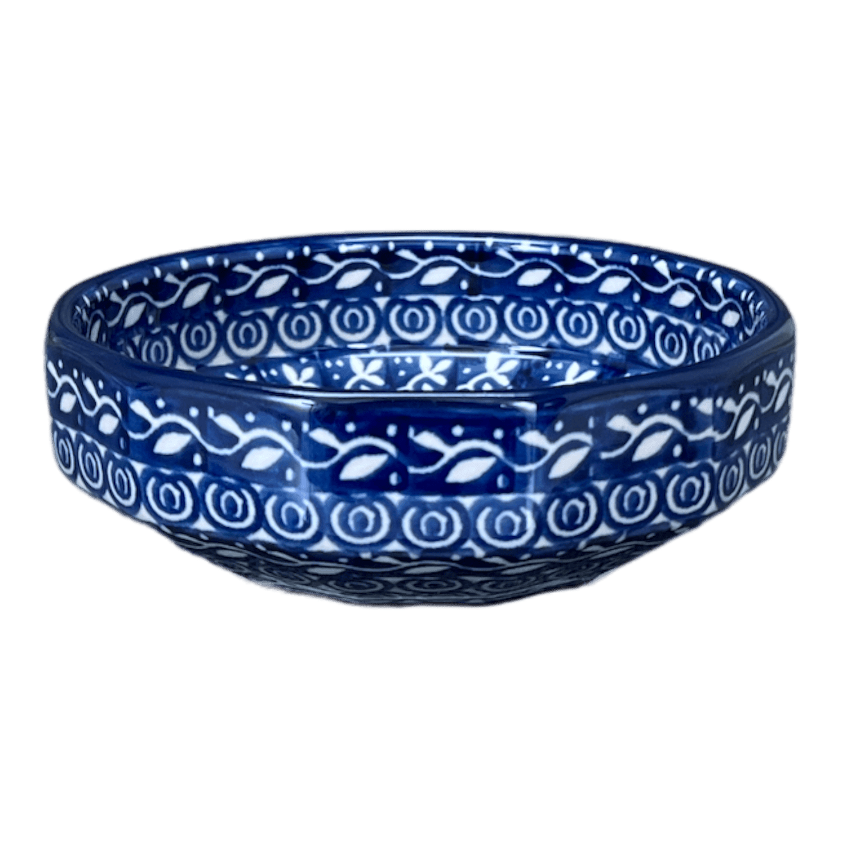 Bowl, Multiangular, 5" in "Wavy Blues" by Ceramika Artystyczna | A221-905X