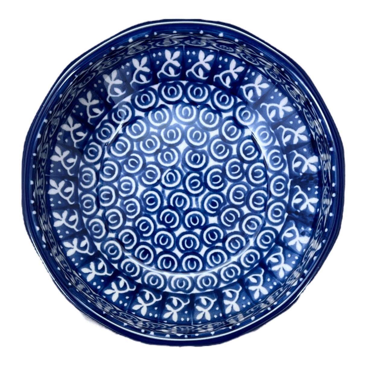 Bowl, Multiangular, 5" in "Wavy Blues" by Ceramika Artystyczna | A221-905X