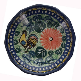 Polish Pottery 5" Multiangular Bowl (Regal Roosters) | A221-U2617 Additional Image at PolishPotteryOutlet.com