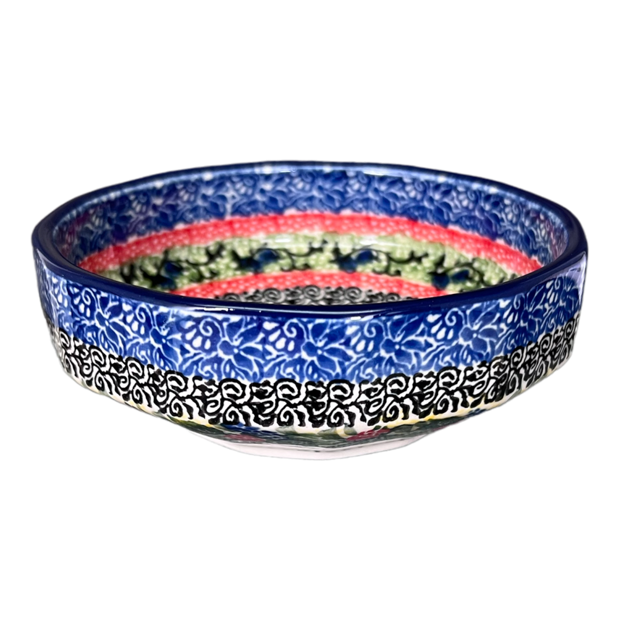 Bowl, Multiangular, 5" in "Beautiful Bouquet" by Ceramika Artystyczna | A221-U4616