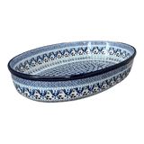 Baker, Oval, 13.75" x 9.25" in "Blue Ribbon" by Ceramika Artystyczna | A296-1026X