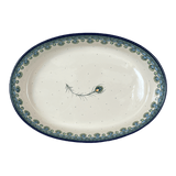 Baker, Oval, 13.75" x 9.25" in "Peacock Plume" by Ceramika Artystyczna | A296-2218X