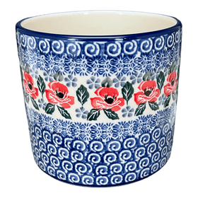 Polish Pottery CA 4.75" Flower Pot (Rosie's Garden) | A361-1490X Additional Image at PolishPotteryOutlet.com