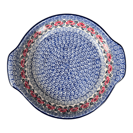 Baker, Round Handles, 10.25" in "Rosie's Garden" by Ceramika Artystyczna | A417-1490X