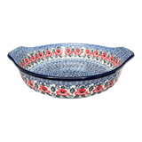 Baker, Round Handles, 10.25" in "Rosie's Garden" by Ceramika Artystyczna | A417-1490X