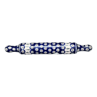 A picture of a Polish Pottery Rolling Pin (Peacock) | A439-54 as shown at PolishPotteryOutlet.com/products/rolling-pin-peacock-a439-54