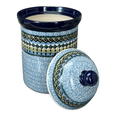 Canister, 1.5 Liter in "Aztec Blues" by Ceramika Artystyczna | A493-U4428