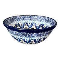 A picture of a Polish Pottery CA 4.75" Bowl (Blue Ribbon) | A556-1026X as shown at PolishPotteryOutlet.com/products/4-75-bowl-blue-ribbon-a556-1026x