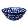 Polish Pottery CA 4.75" Bowl (Wavy Blues) | A556-905X at PolishPotteryOutlet.com