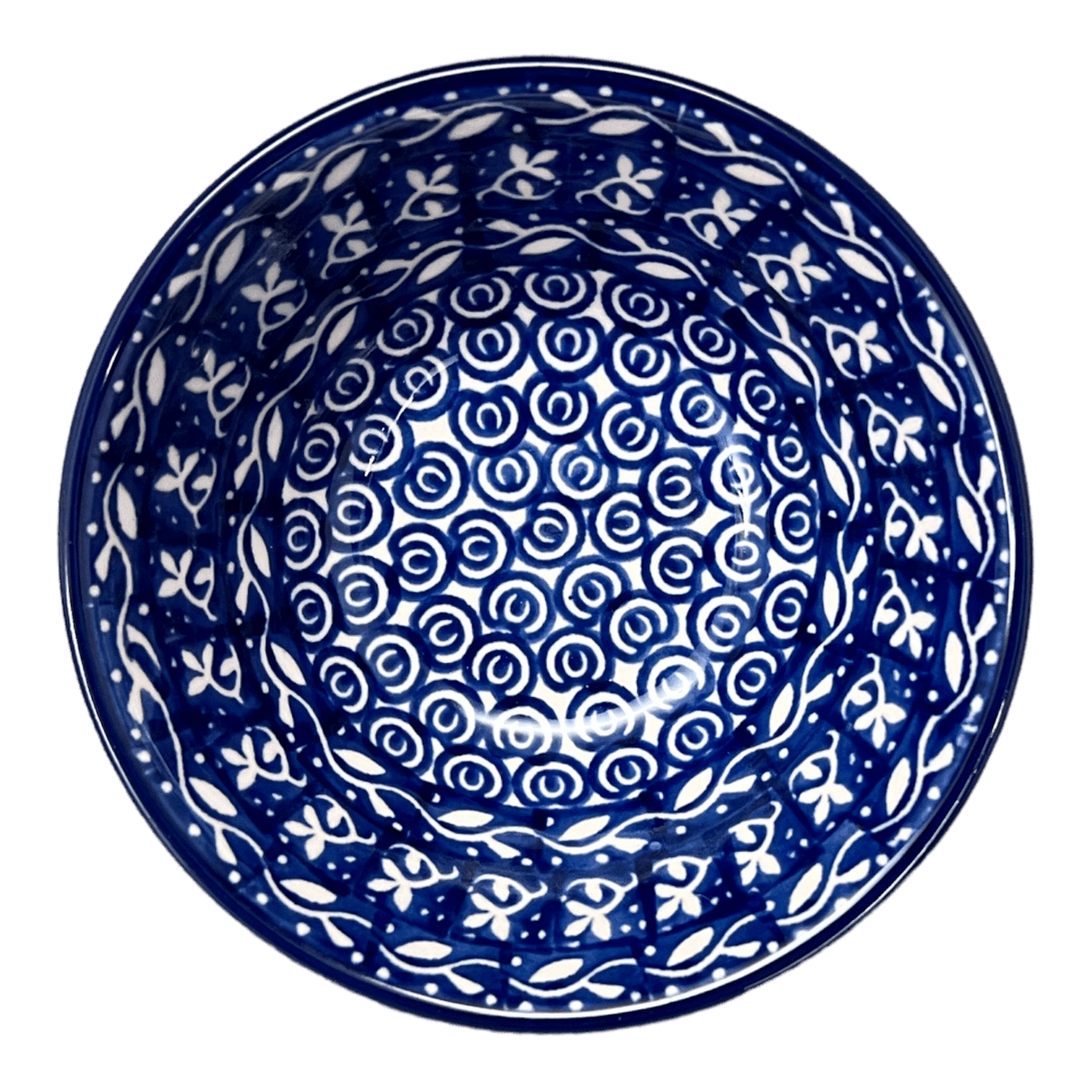 Bowl, Round, 4.75" in "Wavy Blues" by Ceramika Artystyczna | A556-905X