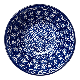 Polish Pottery 4.75" Bowl (Wavy Blues) | A556-905X Additional Image at PolishPotteryOutlet.com