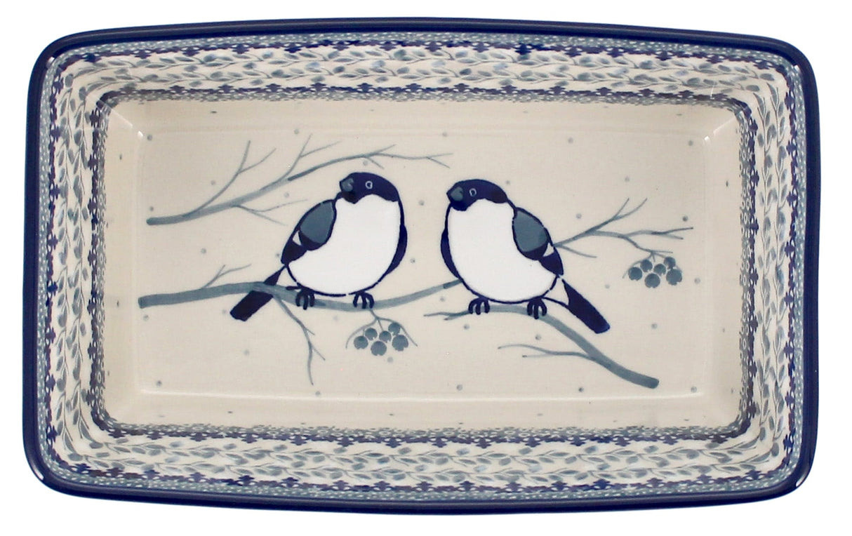 Baker, Bread, Medium, 8" x 5" in "Bullfinch on Blue" by Ceramika Artystyczna | A603-U4830