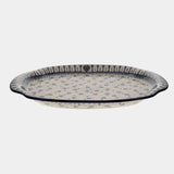 Tray, Oval, Handles, 10.75" x 15.25" in "Lone Owl" by Ceramika Artystyczna | A684-U4872