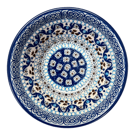 Polish Pottery Ridged 5.5" Bowl (Blue Ribbon) | A696-1026X Additional Image at PolishPotteryOutlet.com