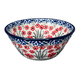 Bowl, Round, Ridged, 5.5" in "Red Aster" by Ceramika Artystyczna | A696-1435X