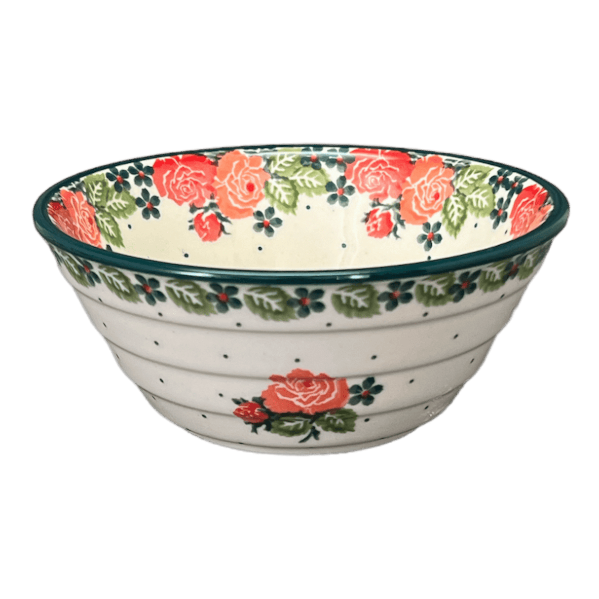 Bowl, Round, Ridged, 5.5" in "Classic Rose" by Ceramika Artystyczna | A696-2120Q