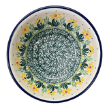 Bowl, Round, Ridged, 5.5" in "Daffodils in Bloom" by Ceramika Artystyczna | A696-2122X