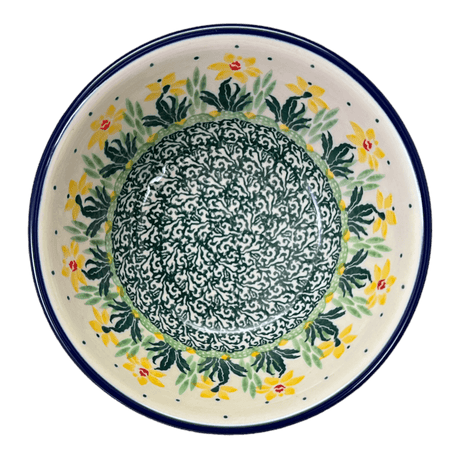 Bowl, Round, Ridged, 5.5" in "Daffodils in Bloom" by Ceramika Artystyczna | A696-2122X