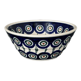 Bowl, Round, Ridged, 5.5" in "Peacock" by Ceramika Artystyczna | A696-54