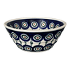 Polish Pottery Ridged 5.5" Bowl (Peacock) | A696-54 at PolishPotteryOutlet.com