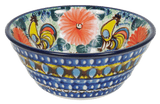 Bowl, Round, Ridged, 5.5" in "Regal Roosters" by Ceramika Artystyczna | A696-U2617