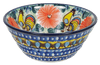 Polish Pottery Ridged 5.5" Bowl (Regal Roosters) | A696-U2617 at PolishPotteryOutlet.com