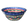 Polish Pottery Ridged 5.5" Bowl (Beautiful Bouquet) | A696-U4616 at PolishPotteryOutlet.com