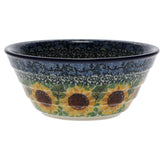 Bowl, Round, Ridged, 5.5" in "Sunflowers" by Ceramika Artystyczna | A696-U4739