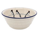 Bowl, Round, Ridged, 5.5" in "Birds on a Wire" by Ceramika Artystyczna | A696-U4831