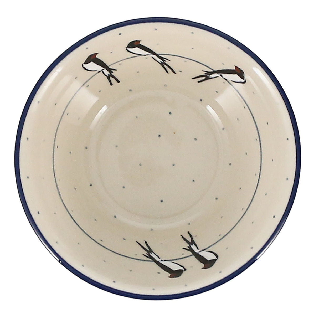 Bowl, Round, Ridged, 5.5" in "Birds on a Wire" by Ceramika Artystyczna | A696-U4831